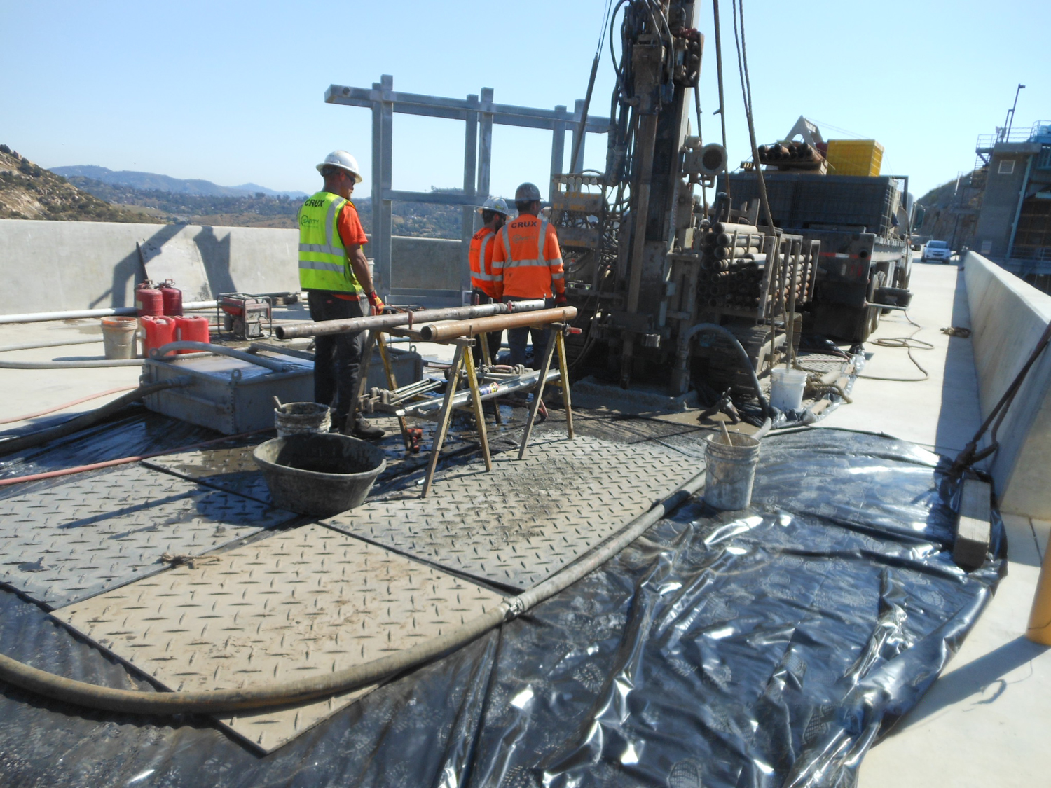 Drilling for Inclinometer Installation